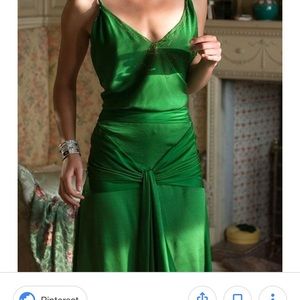 Green Prom Dress low back